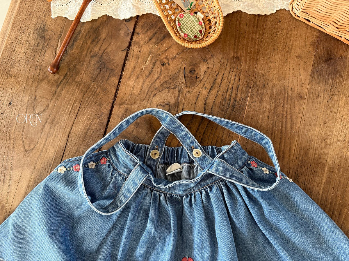 ［OREN］bluemay denim jumper skirt