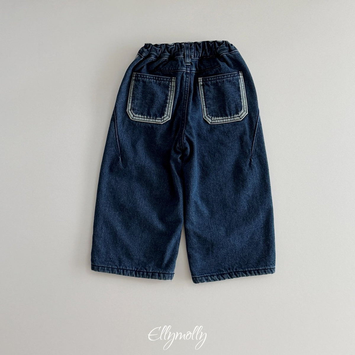 ［ellymolly］linework fleece denim pants
