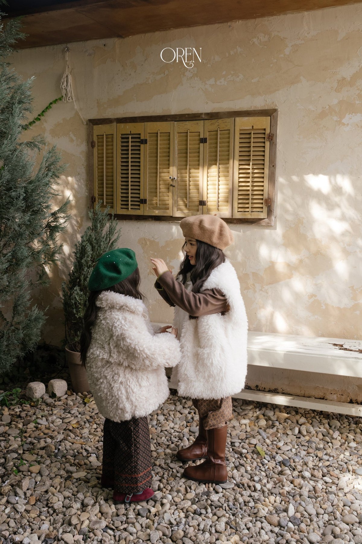 ［OREN］shirley fleece fur vest