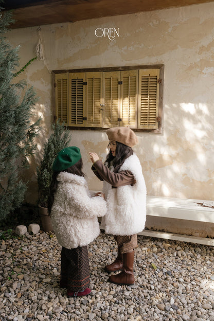 ［OREN］shirley fleece fur vest