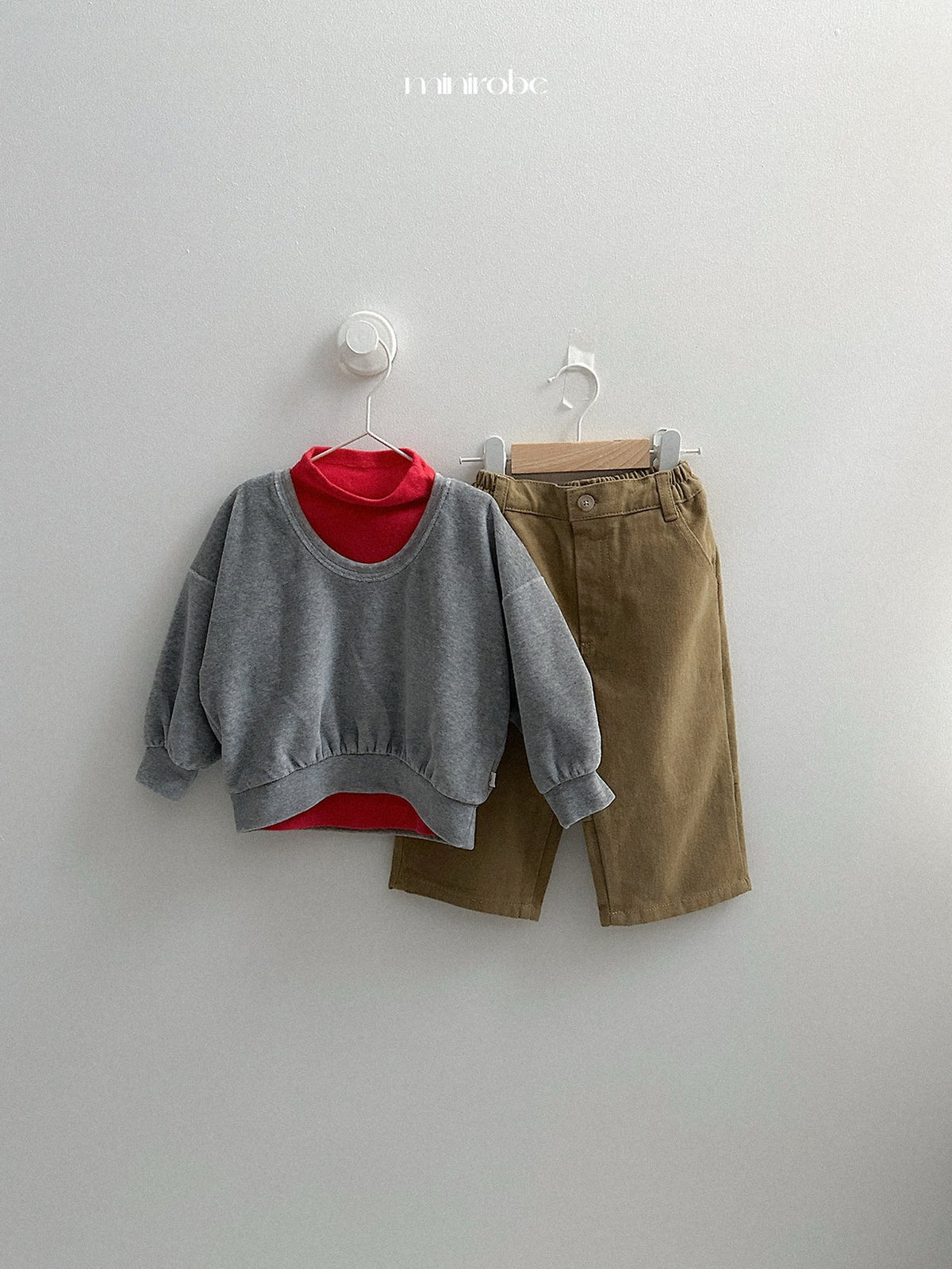 ［minirobe］angora mock neck tee