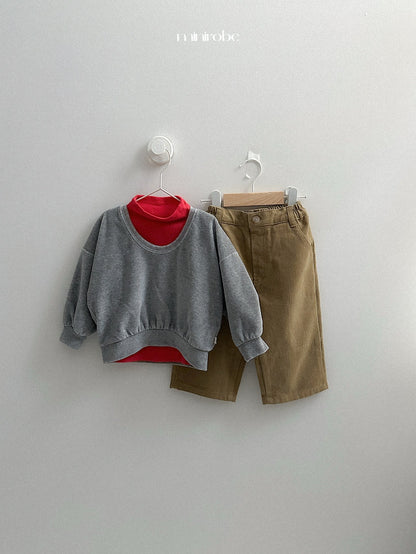［minirobe］angora mock neck tee
