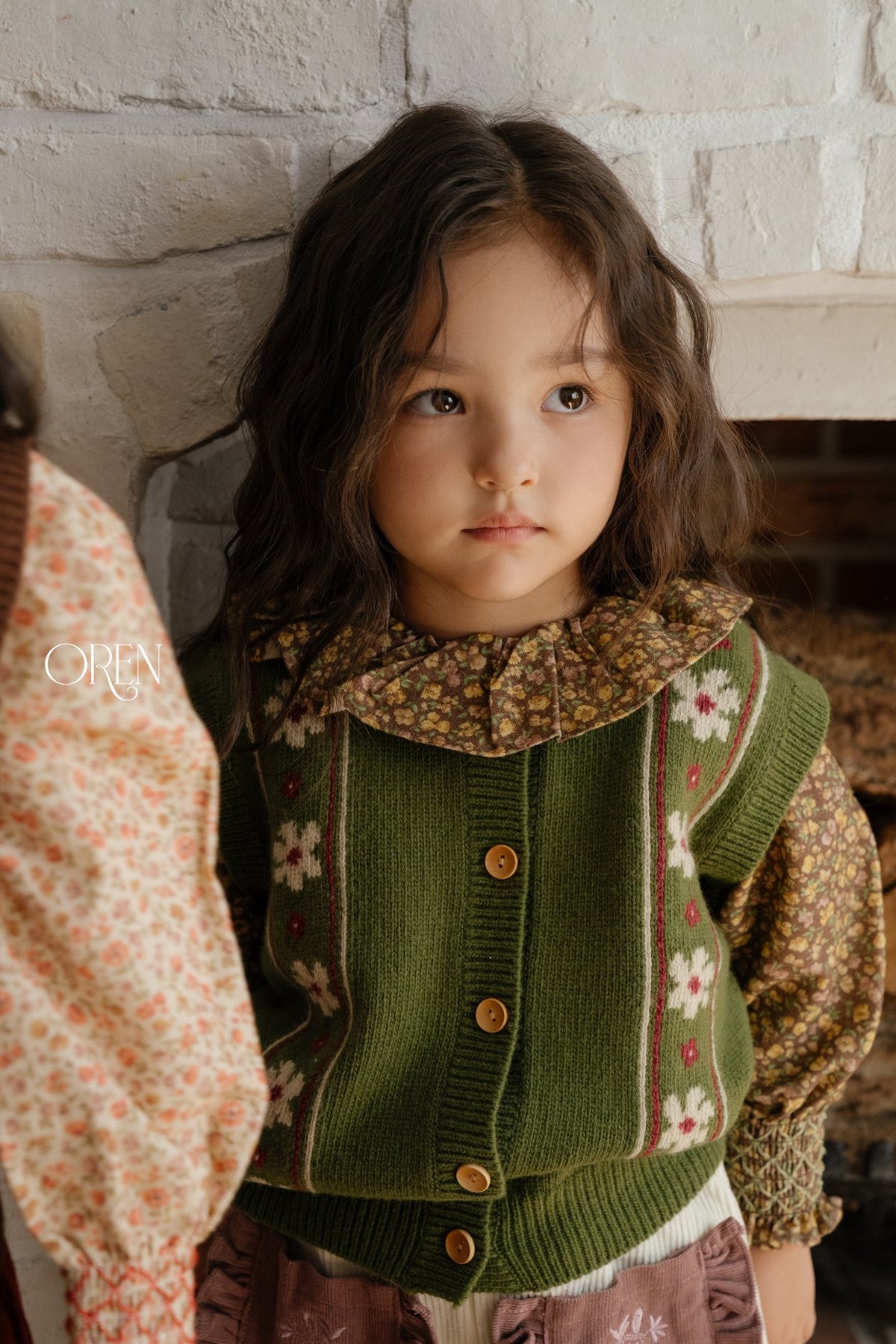 ［OREN］berthe fleur knit vest