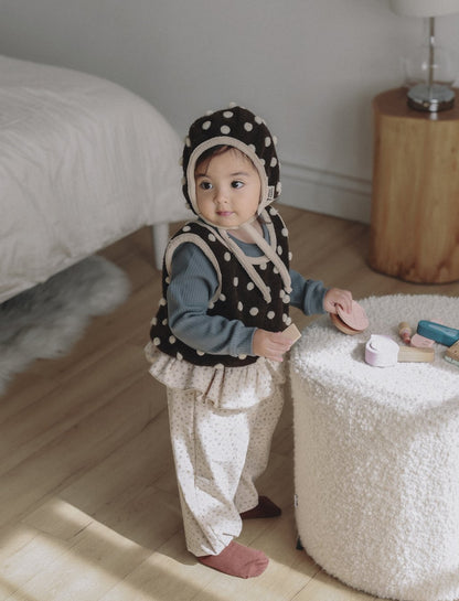 ［ONU］wool pompom vest