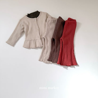 ［mimimarket］ribbed flare leggings