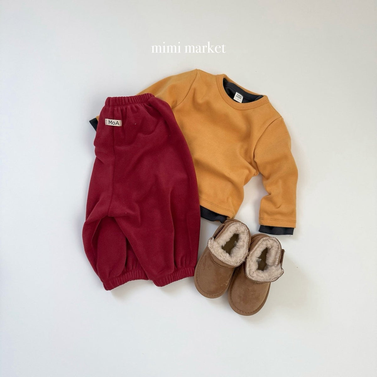 ［mimimarket］peach long sleeve tee