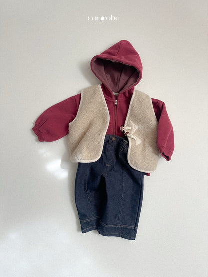 ［minirobe］barrel hood zip-up