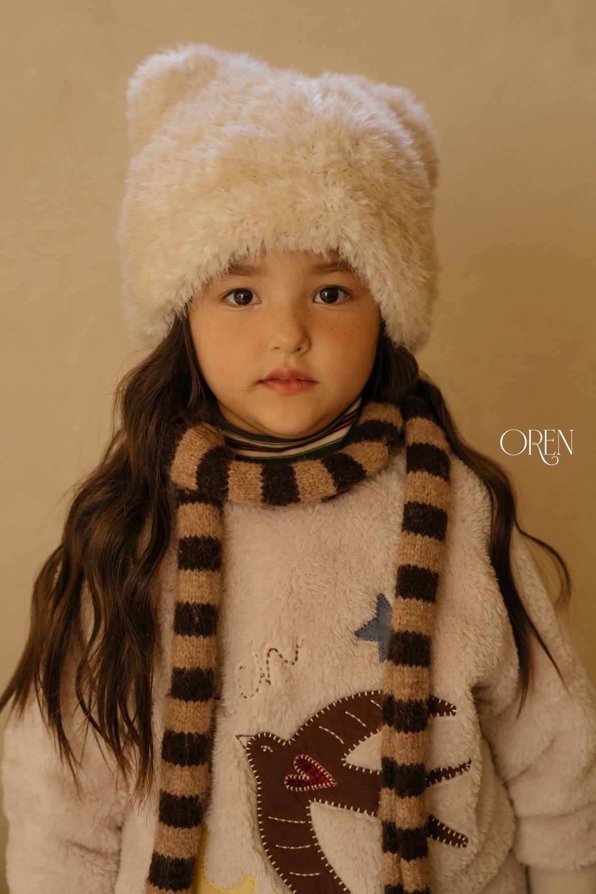 ［OREN］ambre stripe muffler