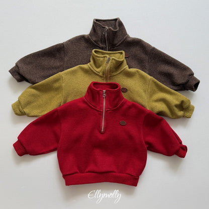 ［ellymolly］arden wool half zip