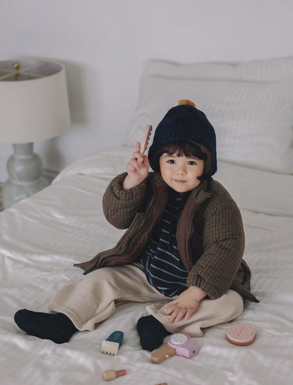 ［ONU］round rib pants