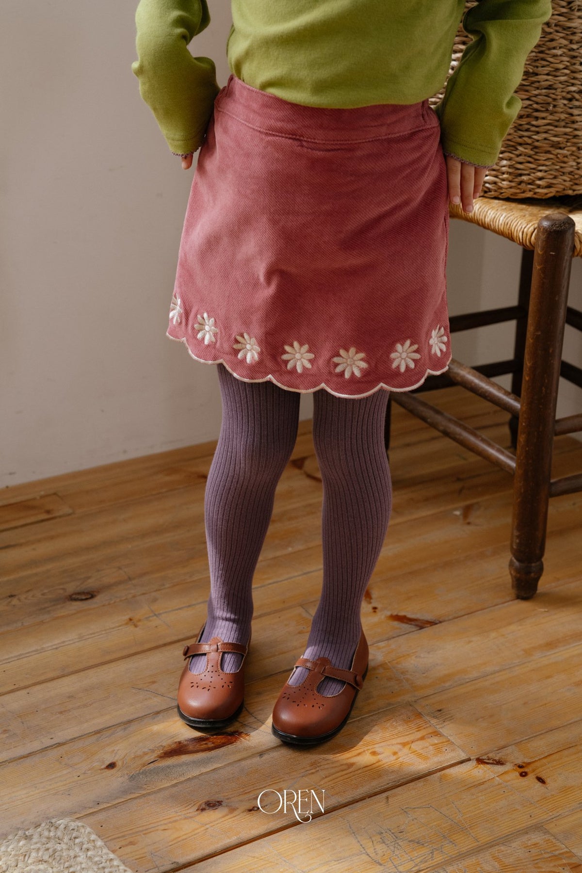 ［OREN］bella embroidered culotte pants