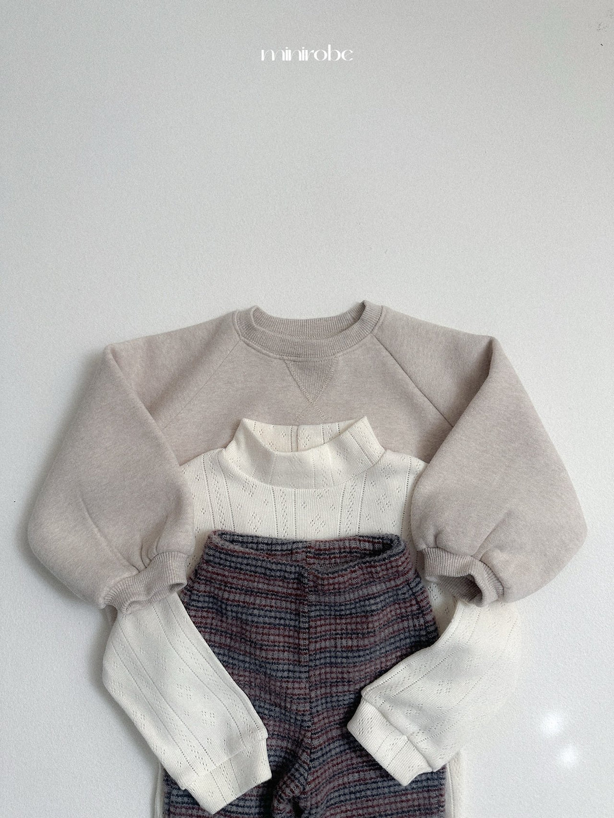 ［minirobe］soboro flared pants