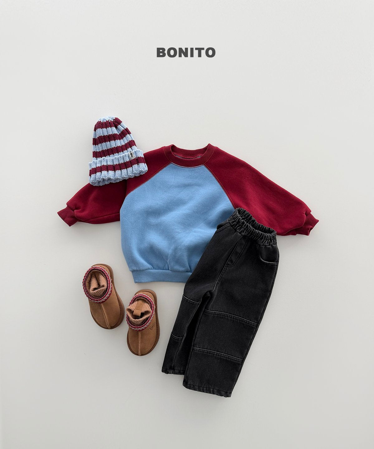 ［BONITO］two-tone knit beanie