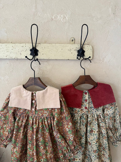 ［OREN］bonjour square collar dress
