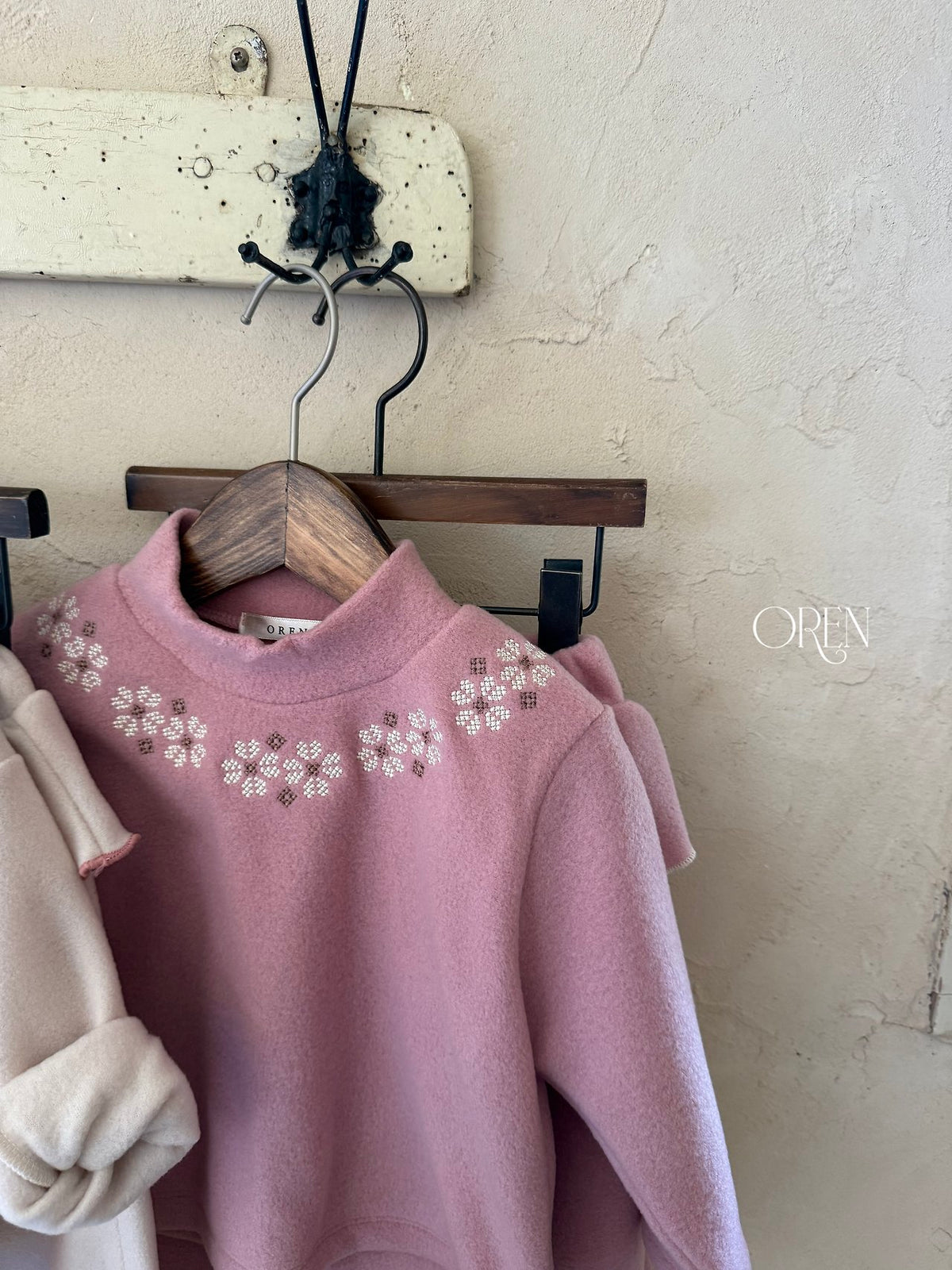 ［OREN］ambre frill fleece set