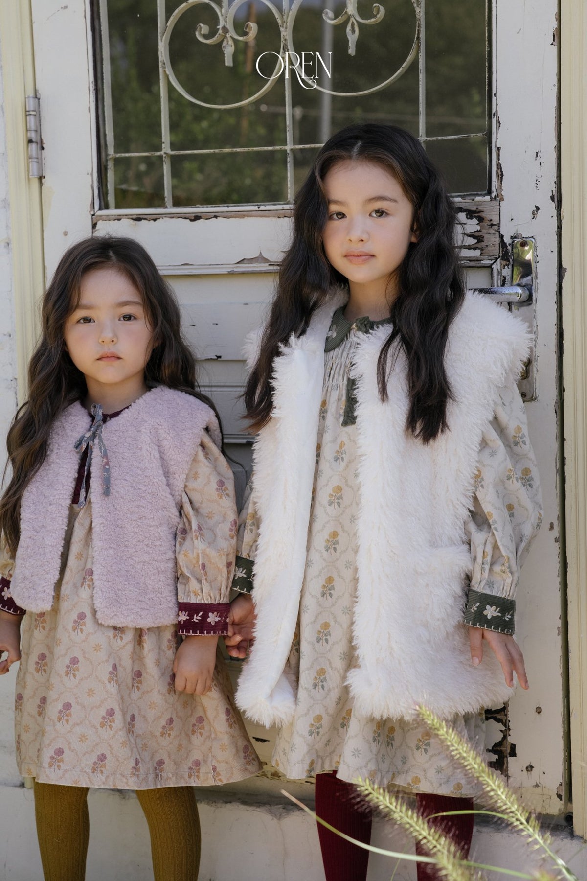 ［OREN］shirley fleece fur vest