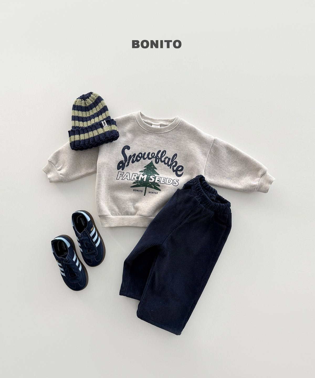 ［BONITO］two-tone knit beanie