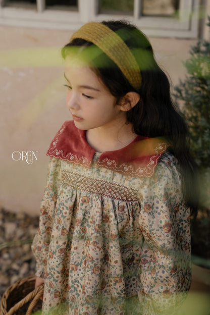 ［OREN］bonjour square collar dress
