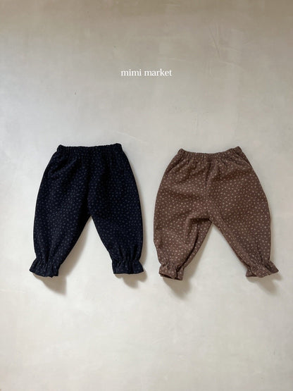 ［mimimarket］corduroy flower pants