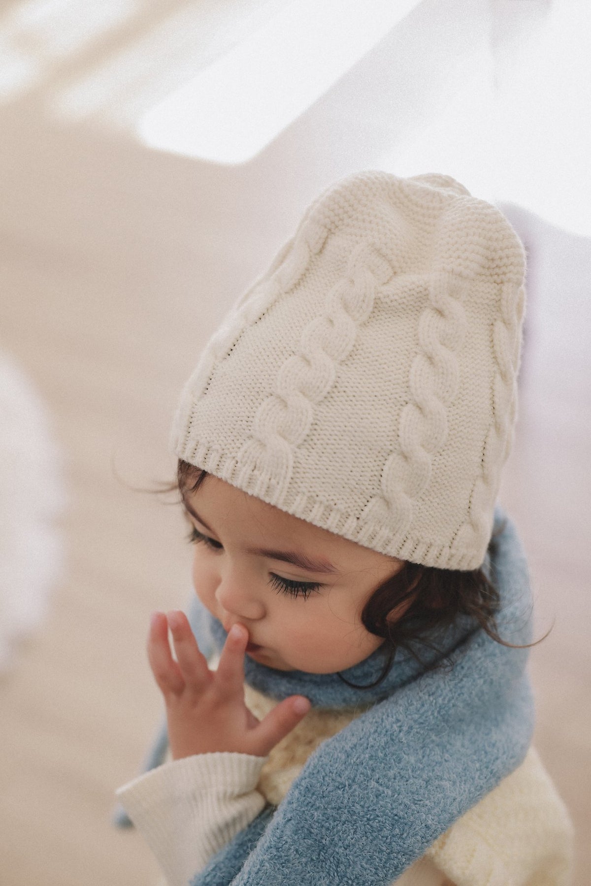 ［ONU］cable knit beanie