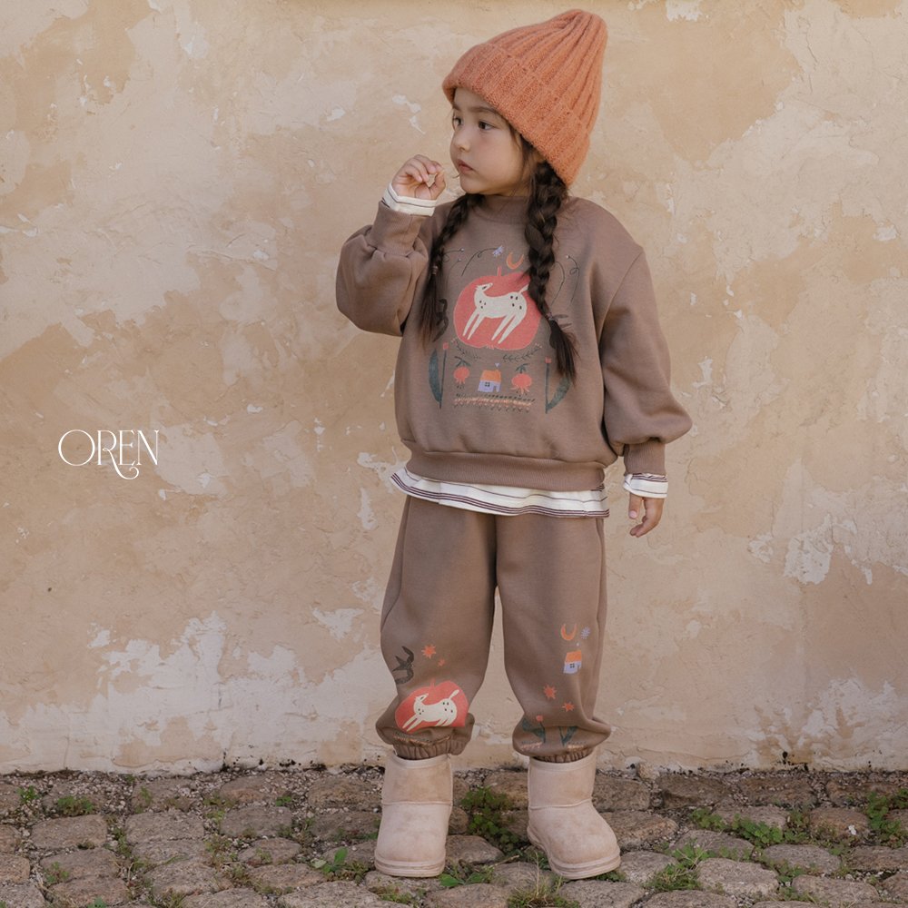 ［OREN］romy garden fleece set