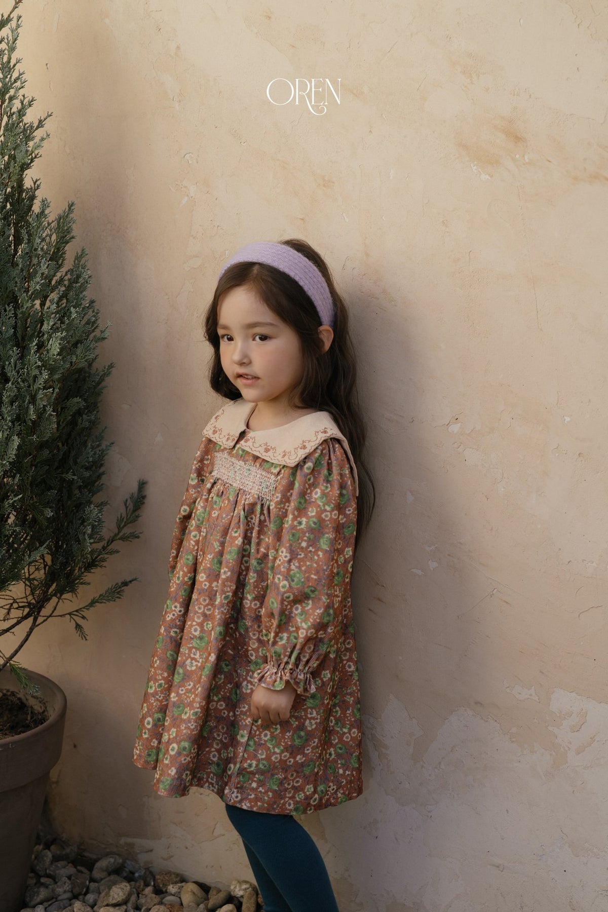 ［OREN］bonjour square collar dress