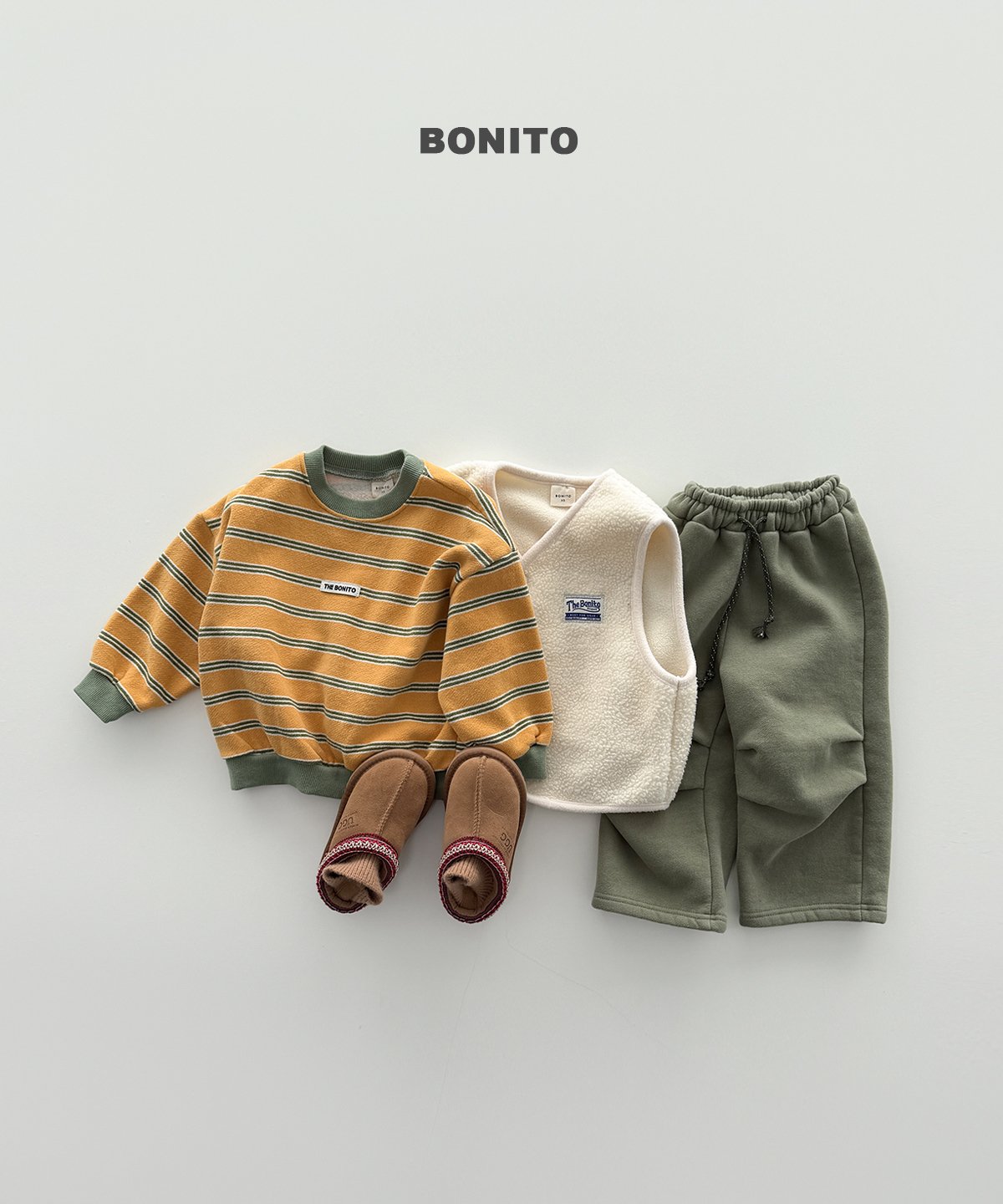 ［BONITO］knee tuck straight pants