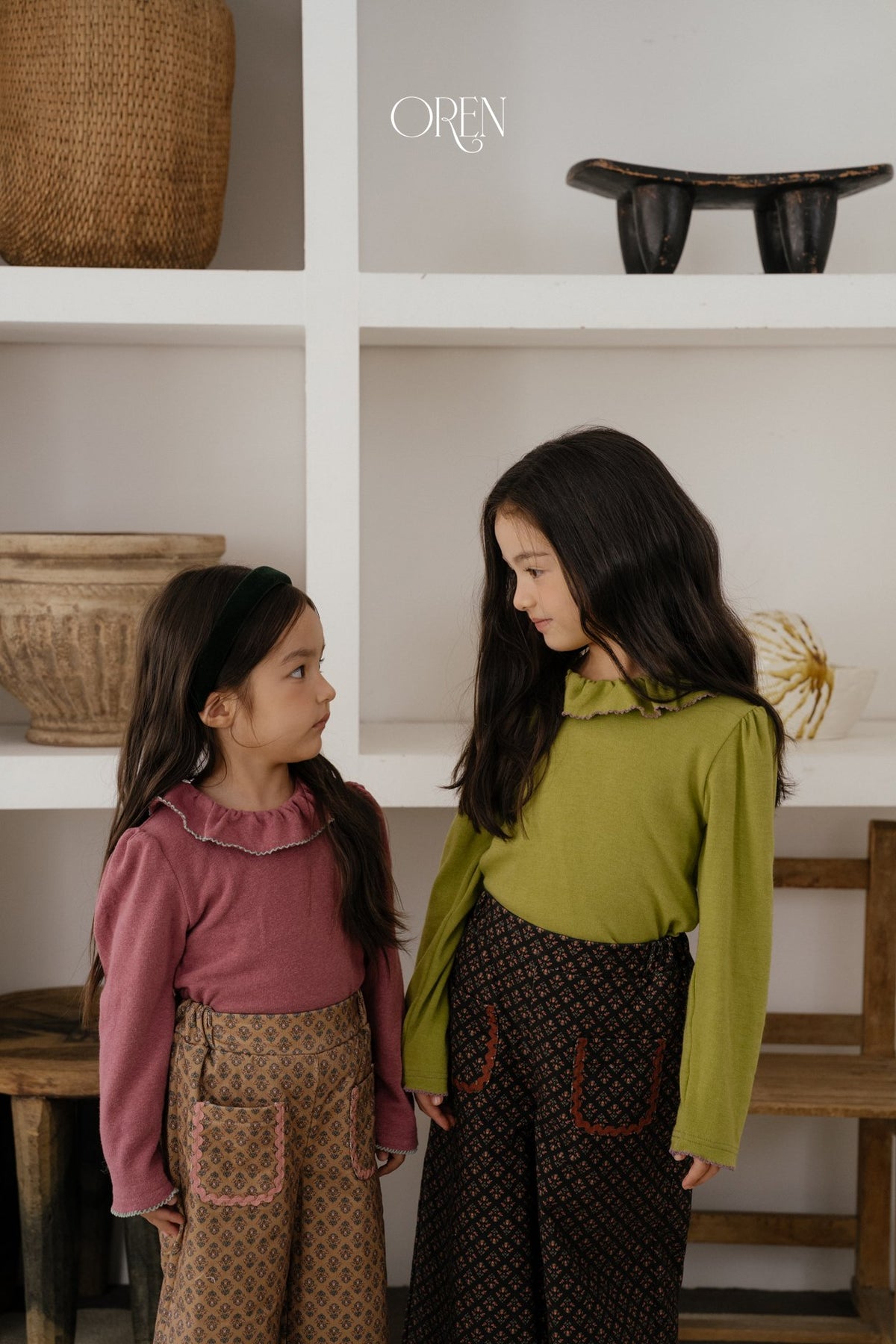 ［OREN］blooming frill picot t-shirt