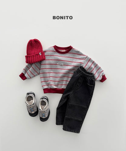 ［BONITO］monica stripe sweatshirt