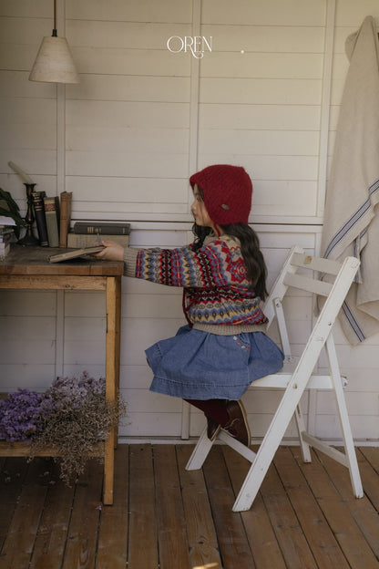 ［OREN］bluemay denim jumper skirt