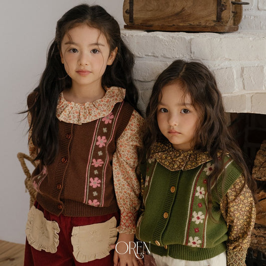 ［OREN］berthe fleur knit vest
