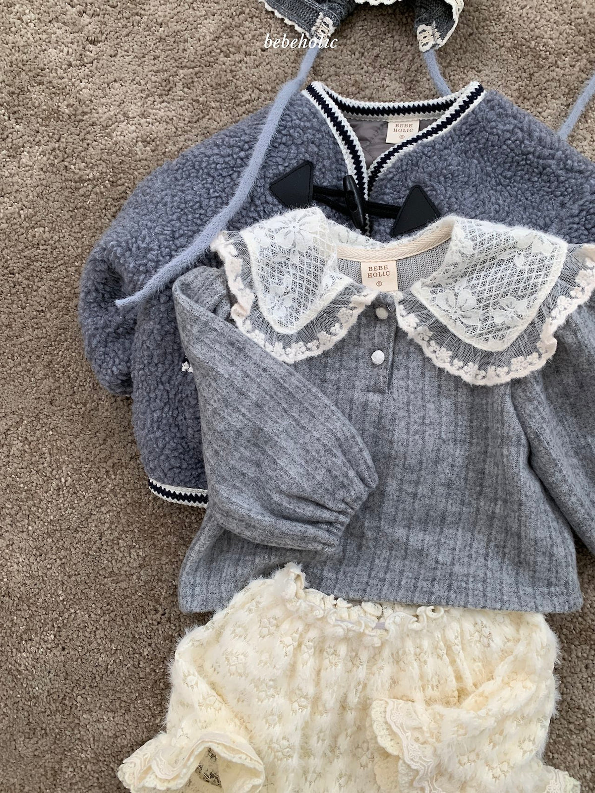［bebeholic］maple collar tee