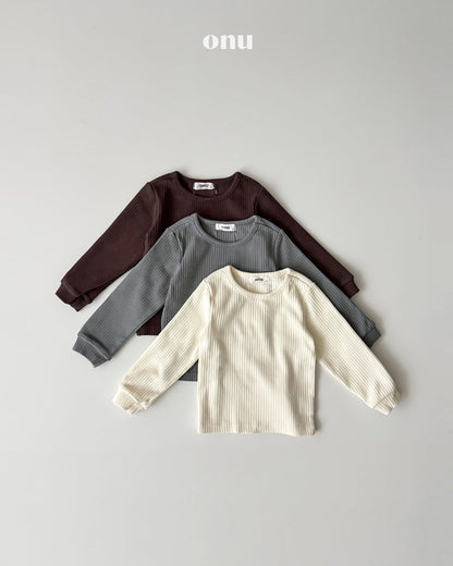 ［ONU］peach rib tee