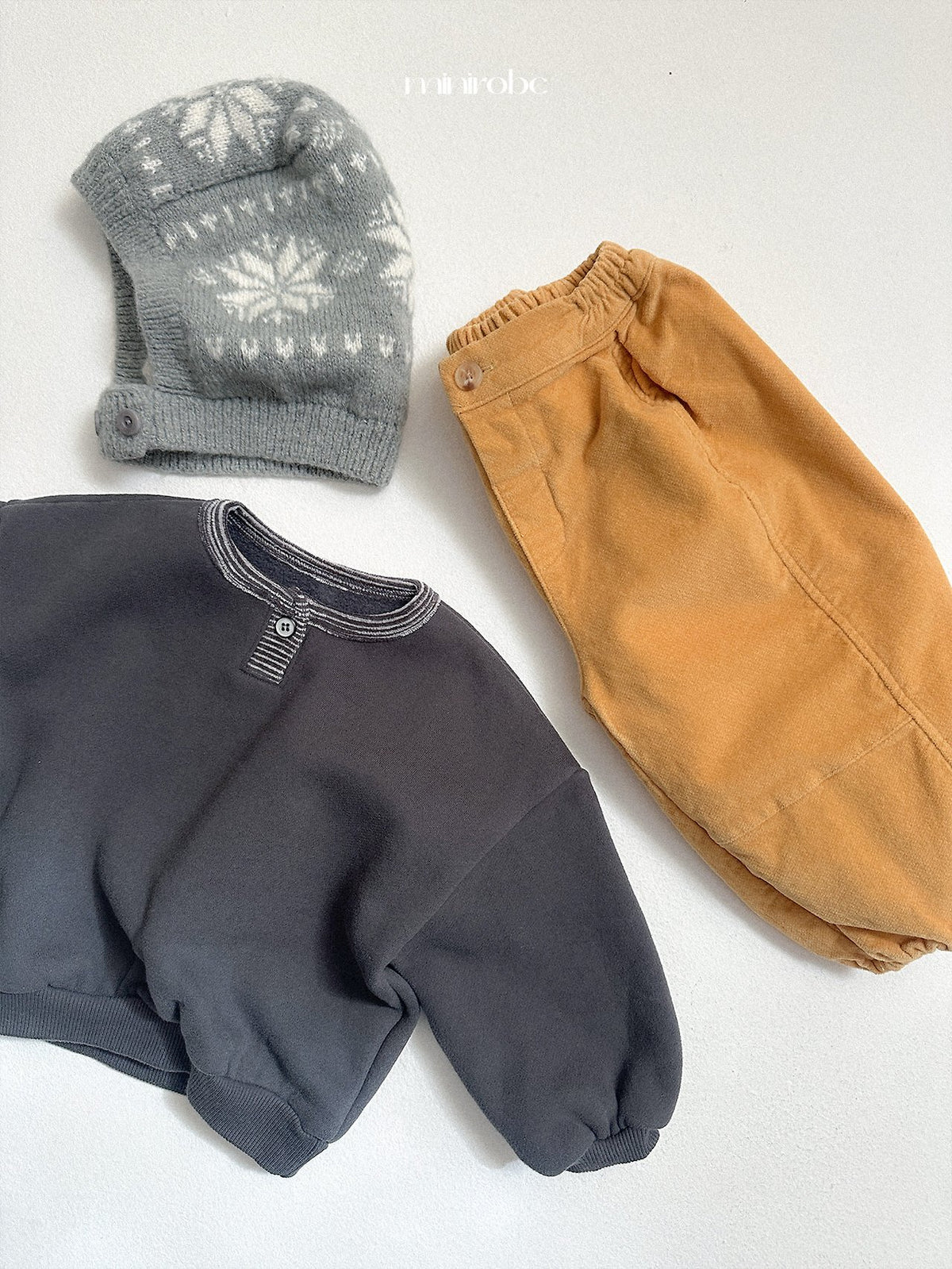 ［minirobe］winter peach jogger pants
