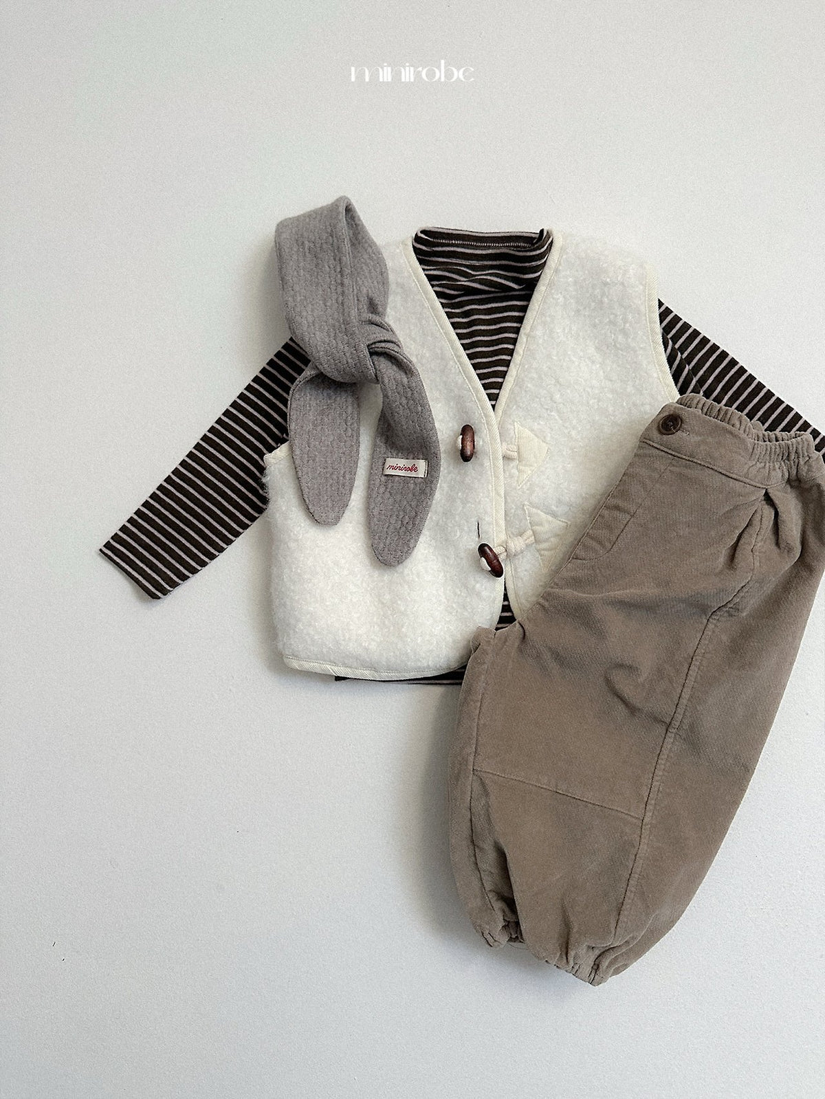 ［minirobe］winter peach jogger pants