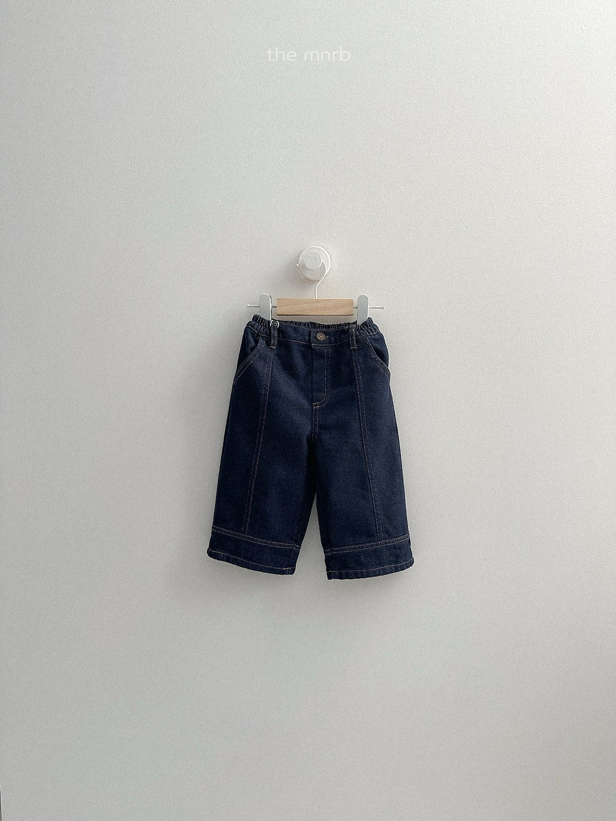［minirobe］non-fade panel denim pants