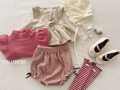 ［valubebe］croissant ribbon bloomers