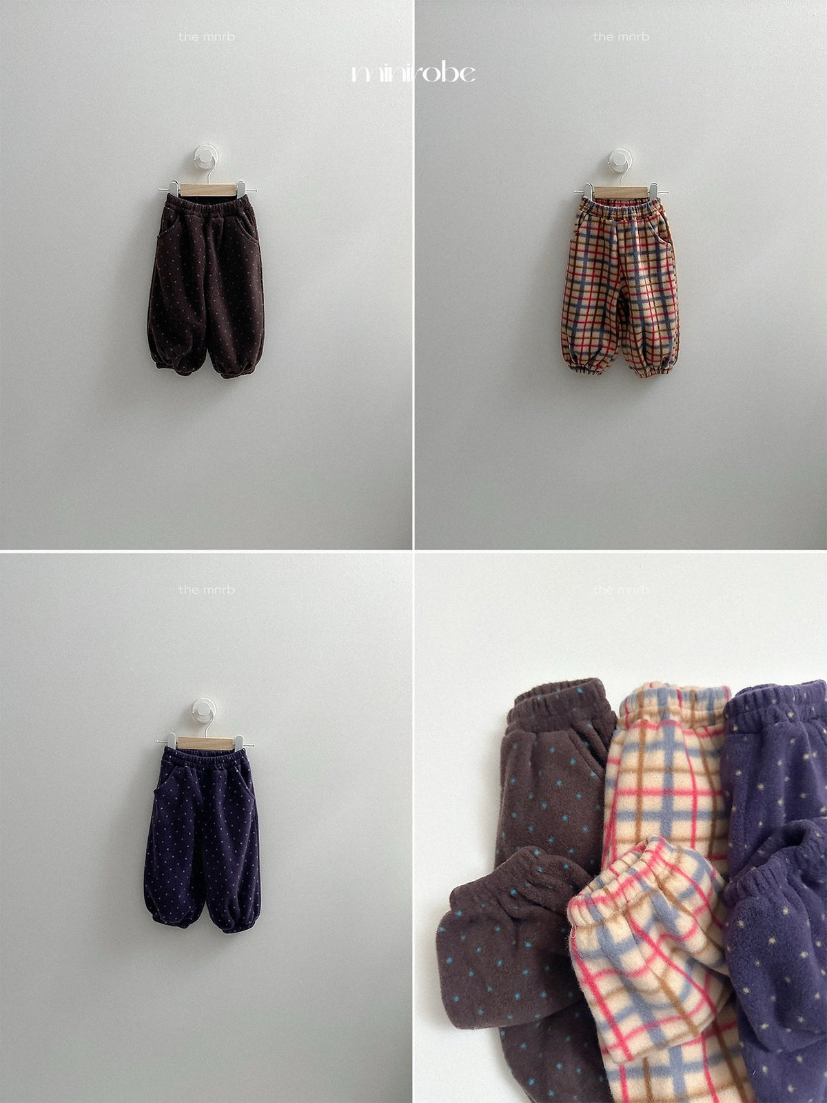 ［minirobe］fleece jogger pants