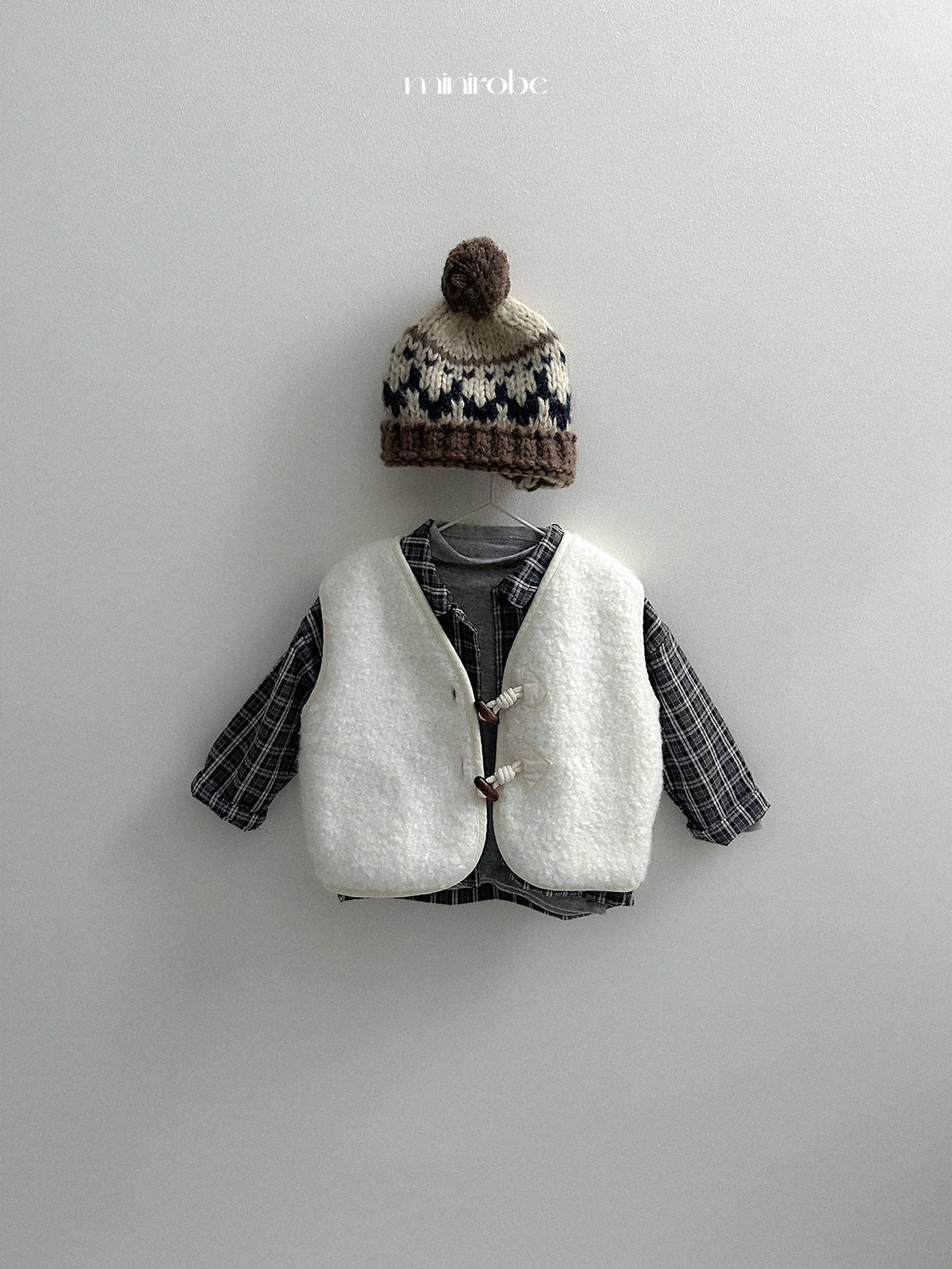［minirobe］lia check shirt