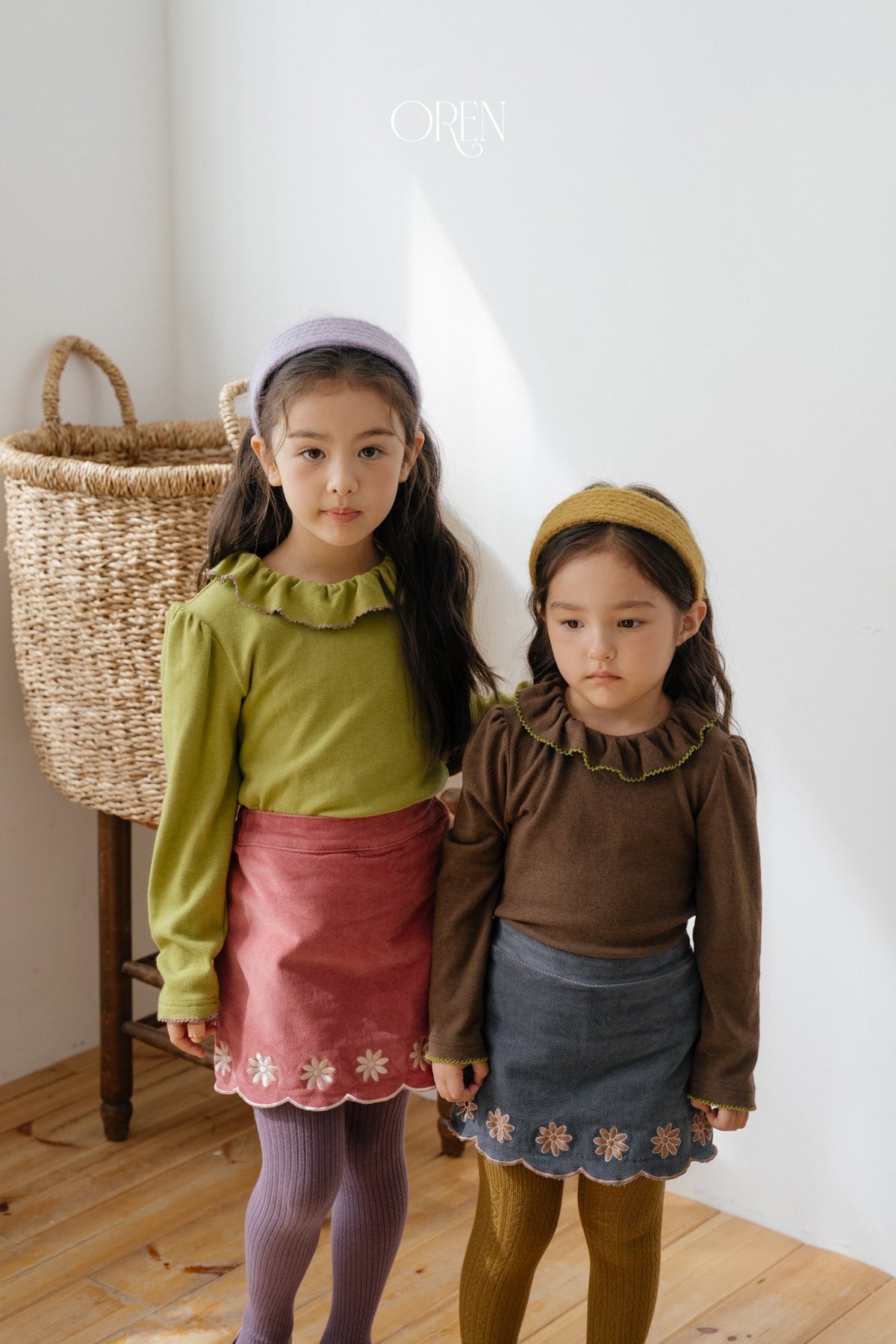 ［OREN］blooming frill picot t-shirt