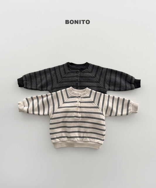［BONITO］stripe henley sweatshirt