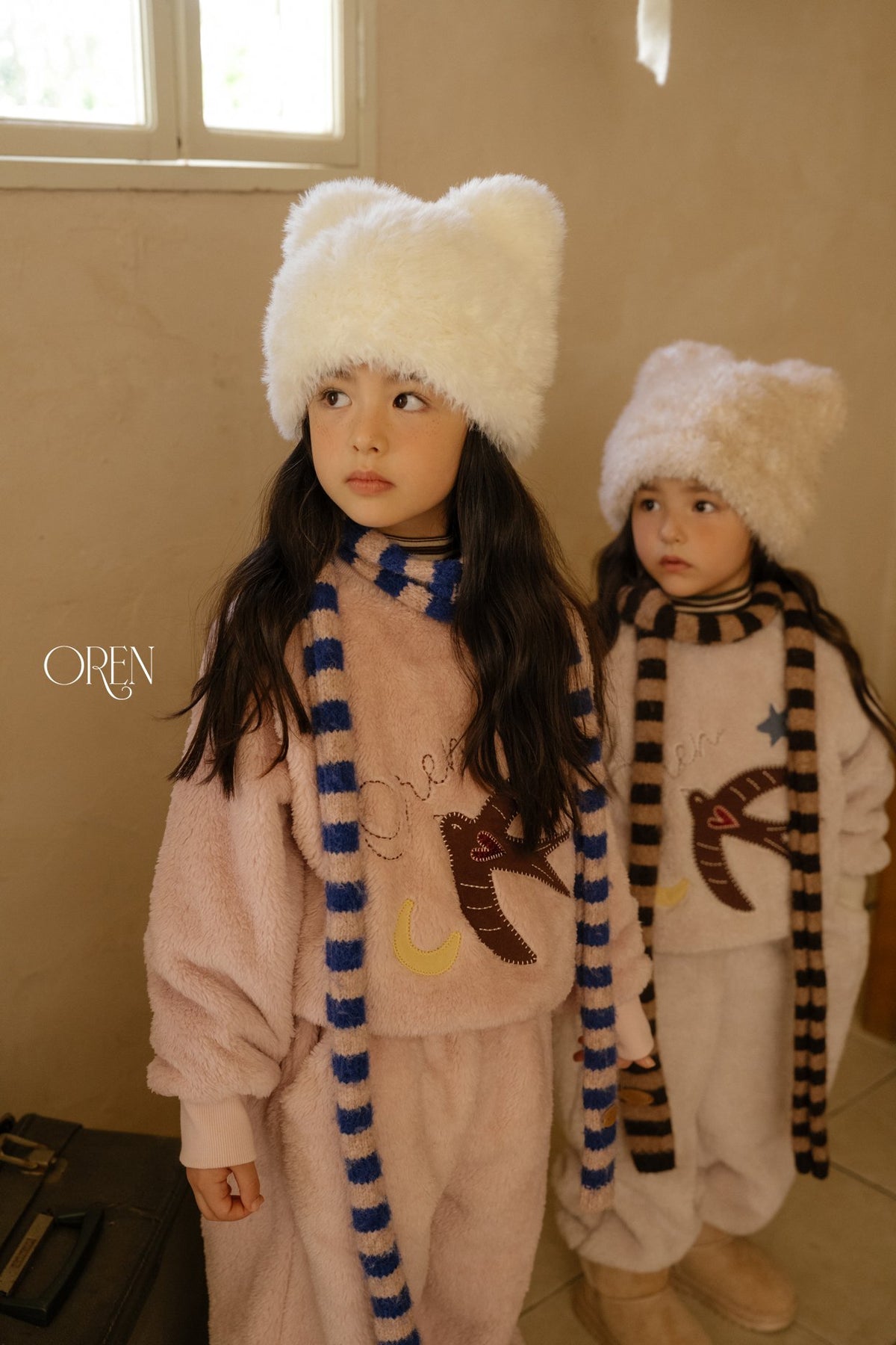 ［OREN］ambre stripe muffler