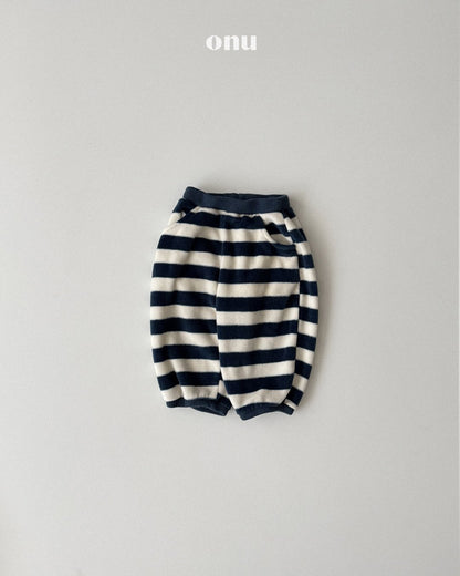 ［ONU］big stripe pants