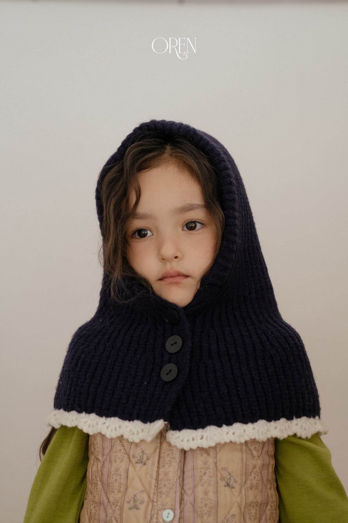 ［OREN］contrast cape balaclava