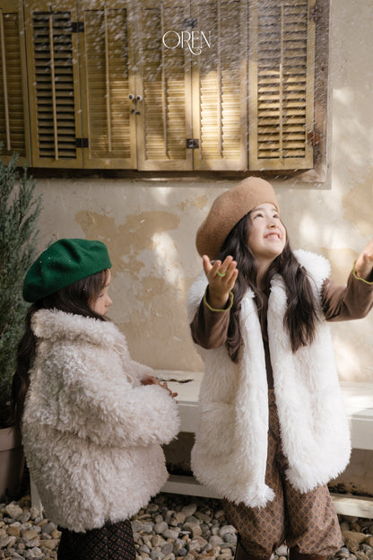 ［OREN］shirley fleece fur vest