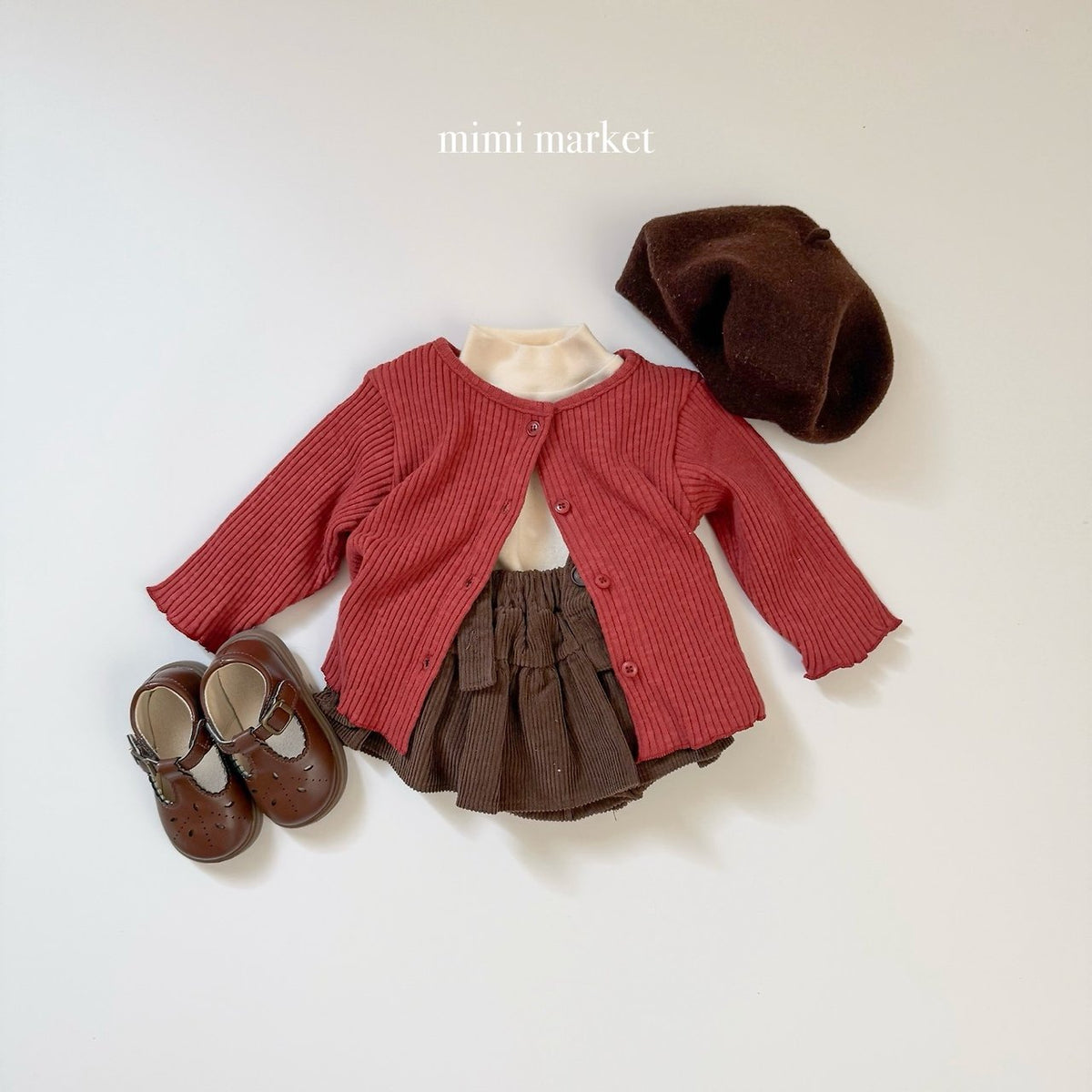［mimimarket］ribbed cardigan
