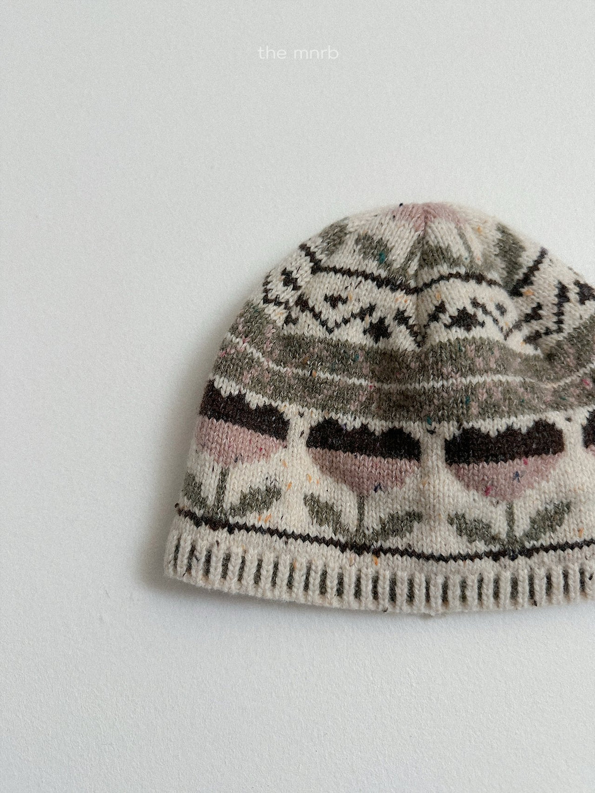 ［minirobe］flower jacquard beanie