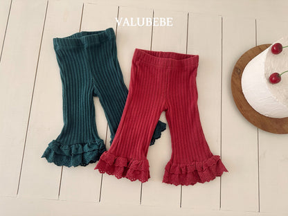 ［valubebe］frill lace bootcut pants