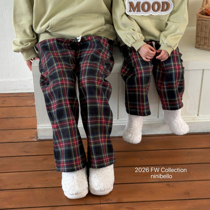 ［ninibello］carol check pants (adult)