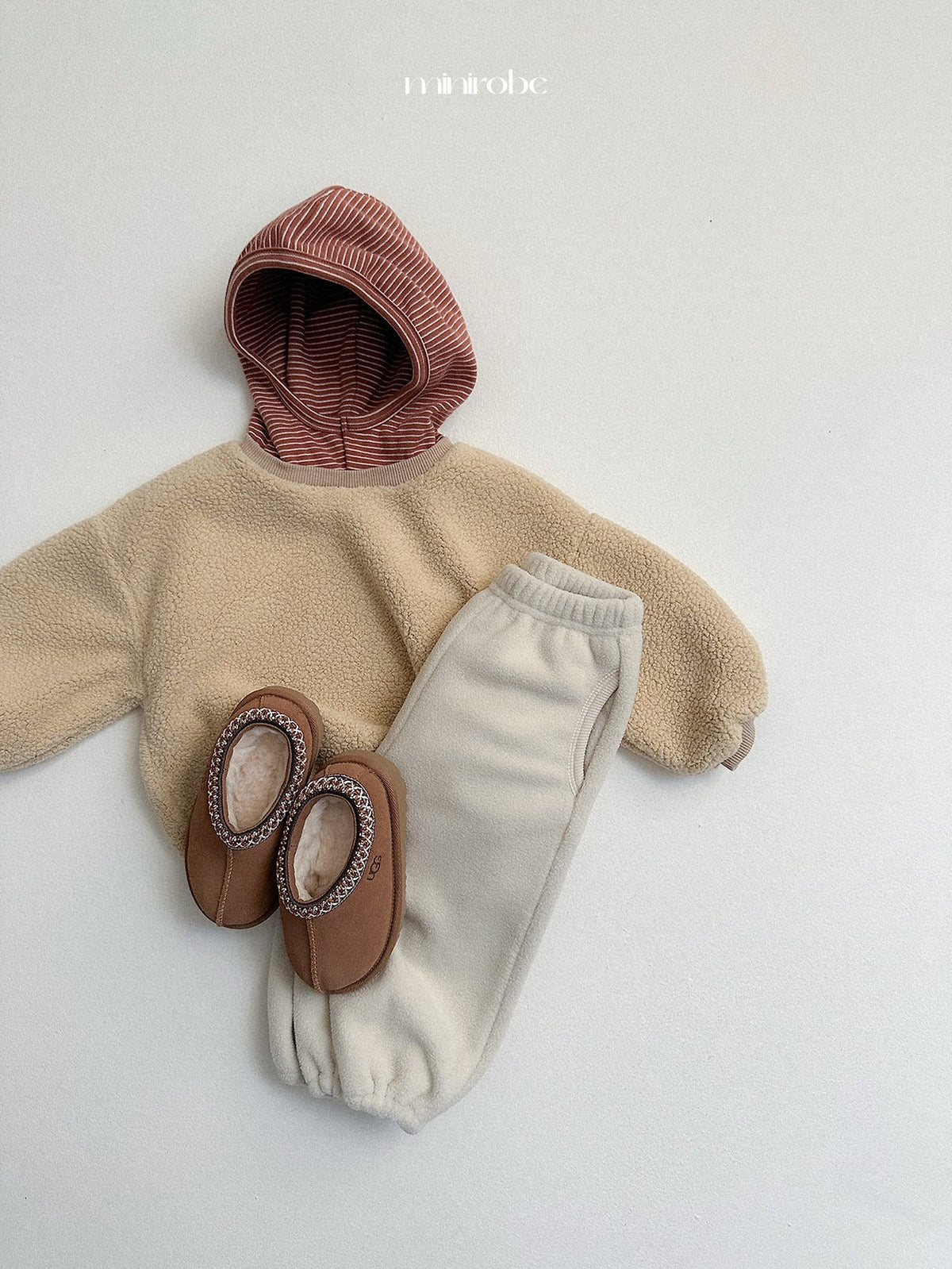 ［minirobe］teddy jogger pants